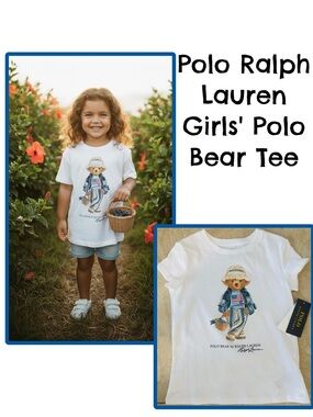 Polo Ralph Lauren Girls' Polo Bear Tee